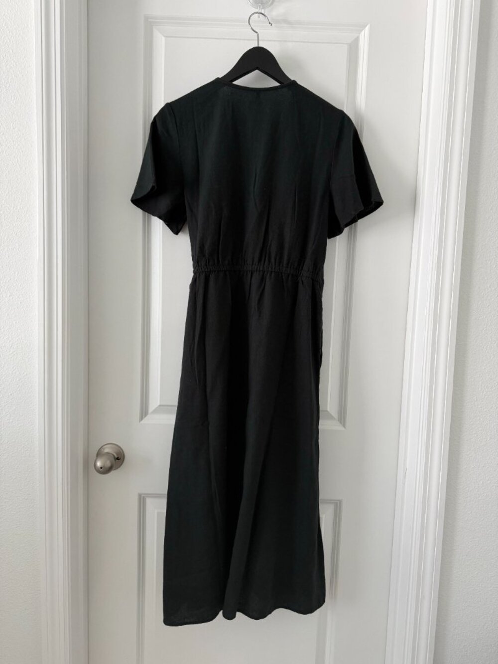 Pact Organic Cotton Cafe Crepe Wrap Dress Size M - Picture 3 of 6